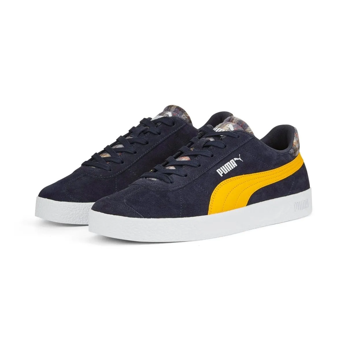 PUMA CHAUSSURE HOMME À CARREAUX BLEU MARINE/JAUNE