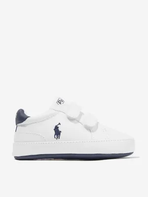 Ralph Lauren Bébé Garçon Heritage Court II Chaussures de Sport en Blanc