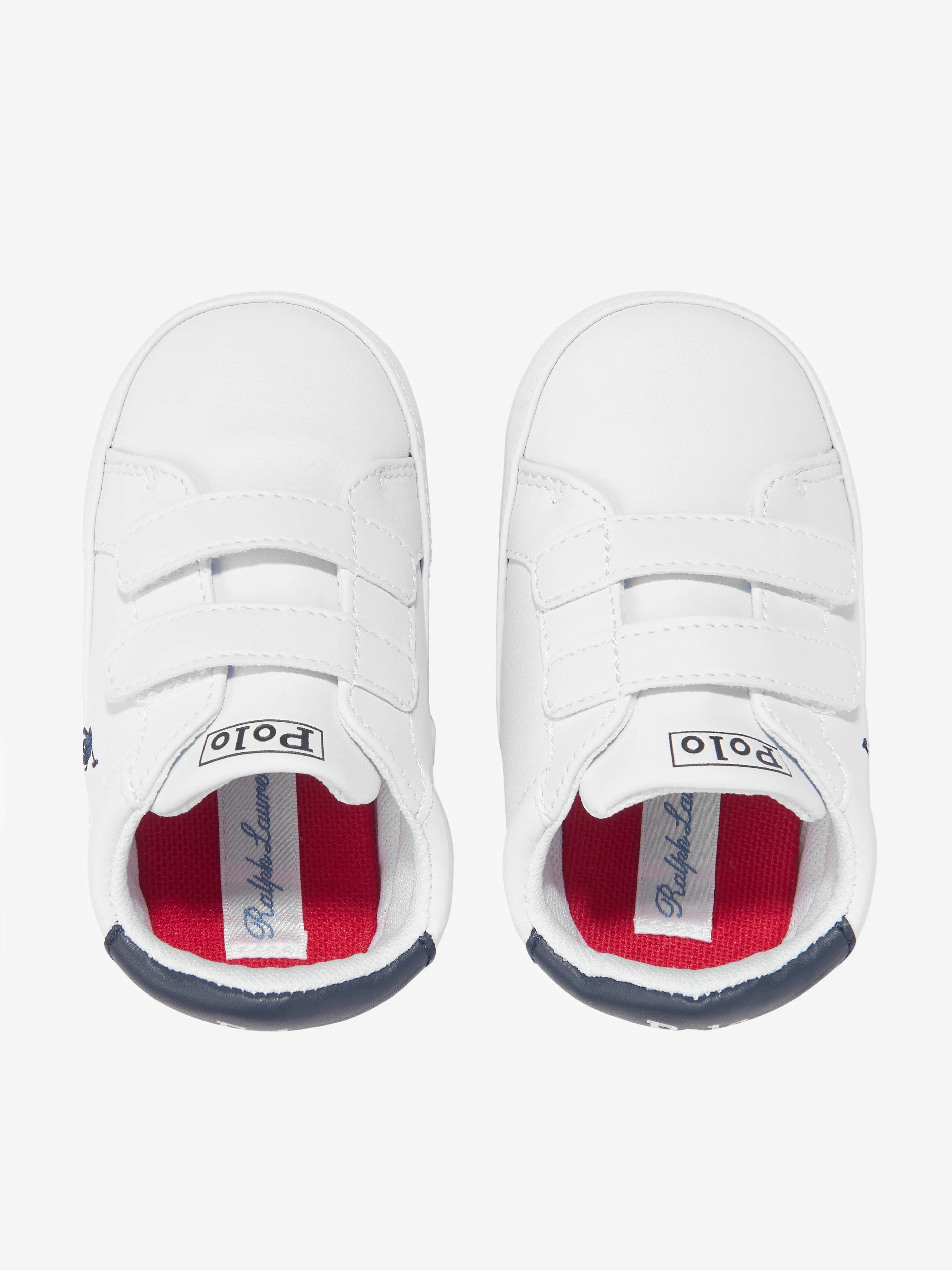 Ralph Lauren Bébé Garçon Heritage Court II Chaussures de Sport en Blanc