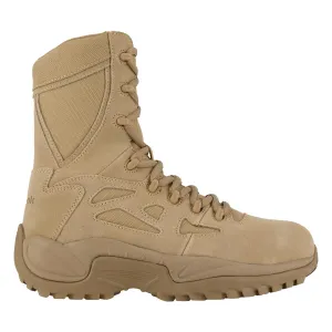 Botte de travail militaire Rapid Response Rb à embout composite 8 pouces avec fermeture éclair latérale, couleur sable désert