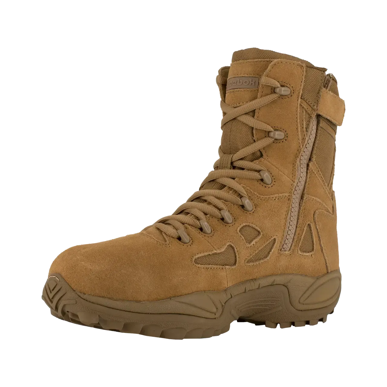 Botte de travail militaire furtive Rapid Response Rb 8 Pouces à embout composite et fermeture éclair latérale Coyote