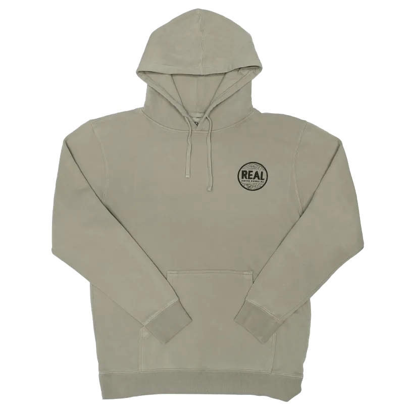 VRAIE Sweat à capuche avec carte des Outer Banks - Ciment