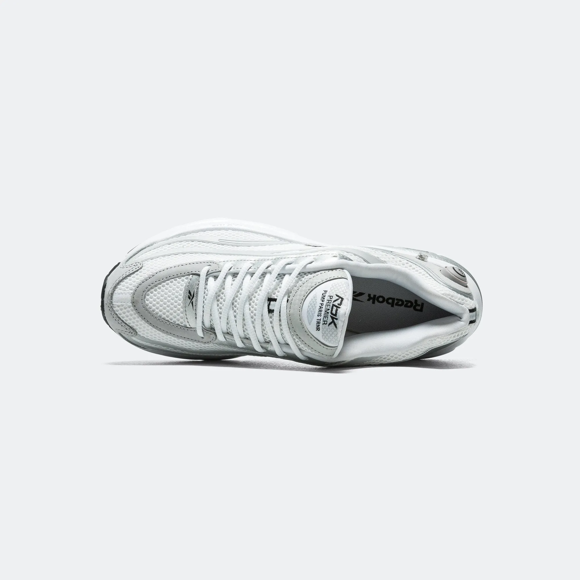 Chaussures Reebok Premier Pump Paris Trainer - Blanc/Gris-Argent Métallisé