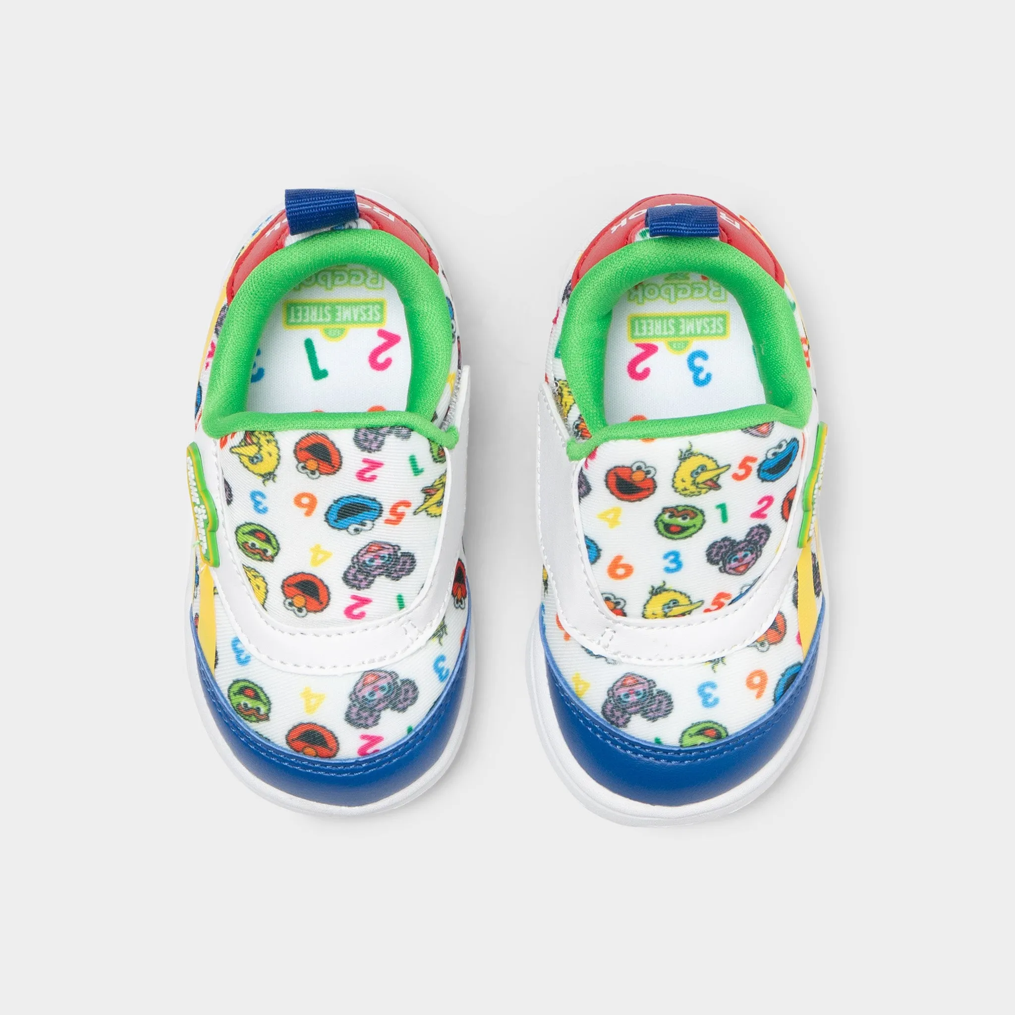 Reebok x Sesame Street Chaussures Bébé Club C Enfilables Blanc / Jaune - Vert Reebok