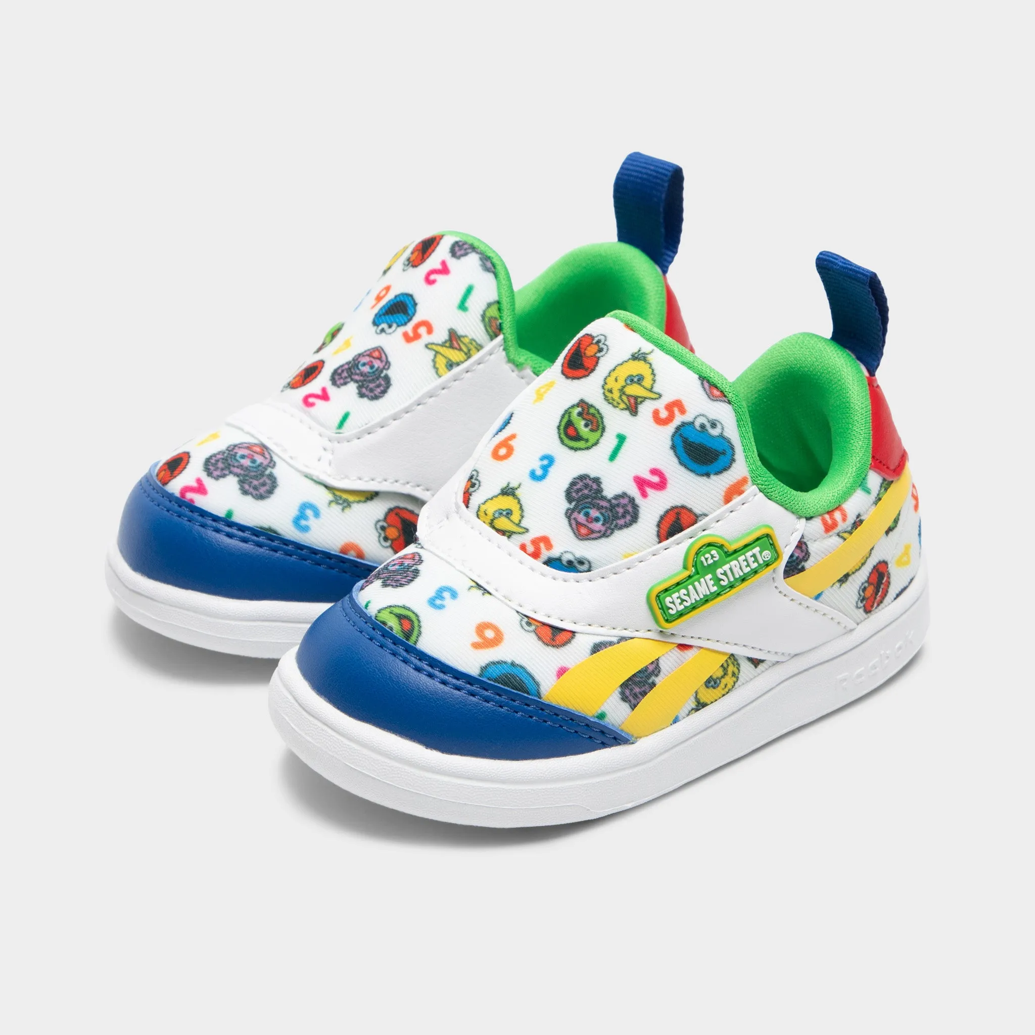 Reebok x Sesame Street Chaussures Bébé Club C Enfilables Blanc / Jaune - Vert Reebok