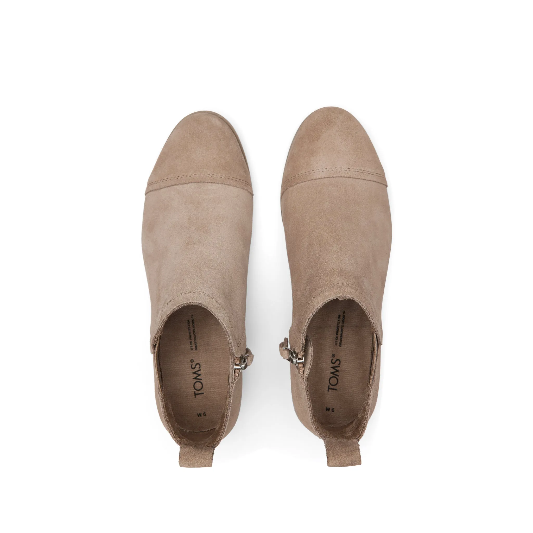 Botte cheville en daim taupe Reese
