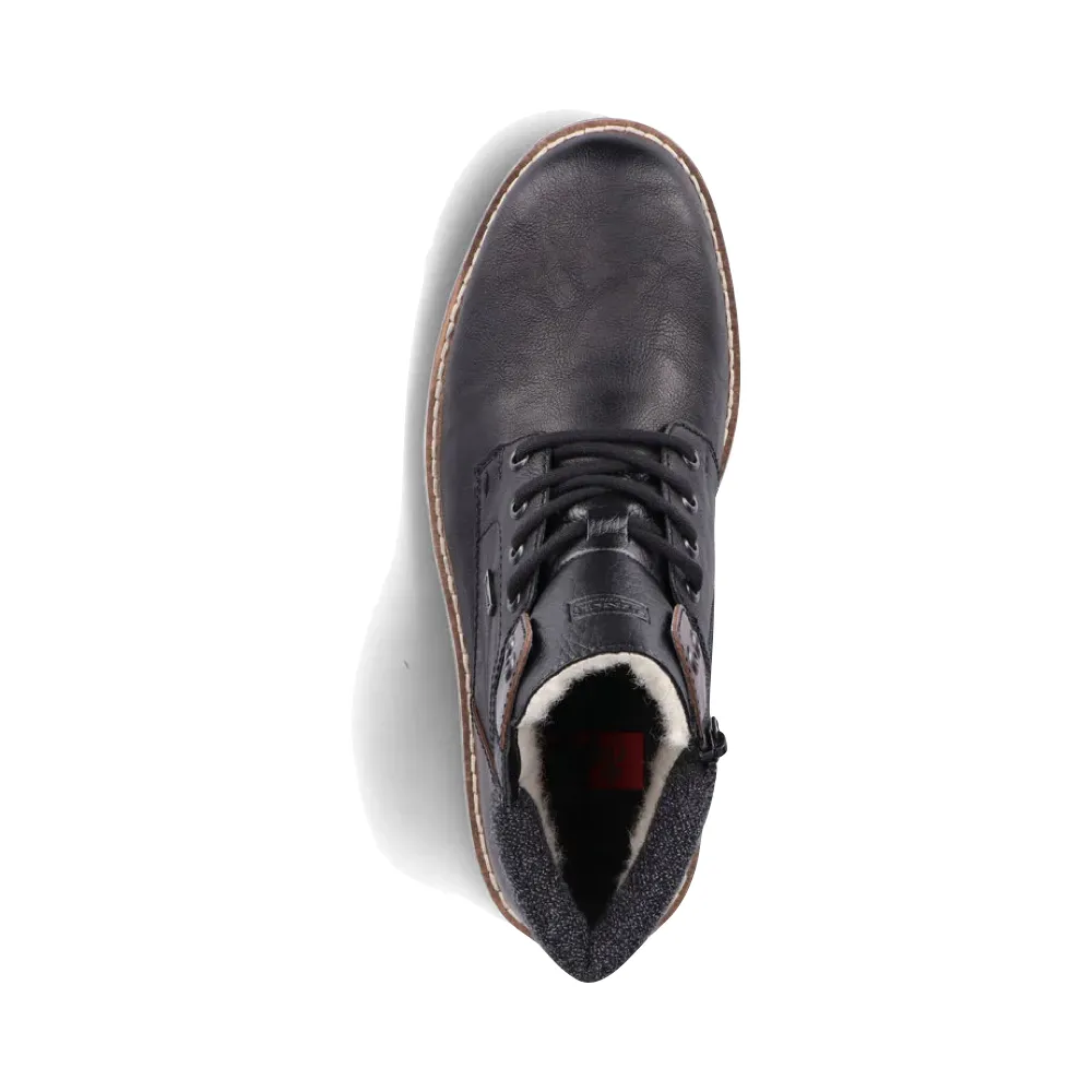 Botte imperméable et doublée chaude Ronnie 34 pour hommes de Rieker en noir/marron