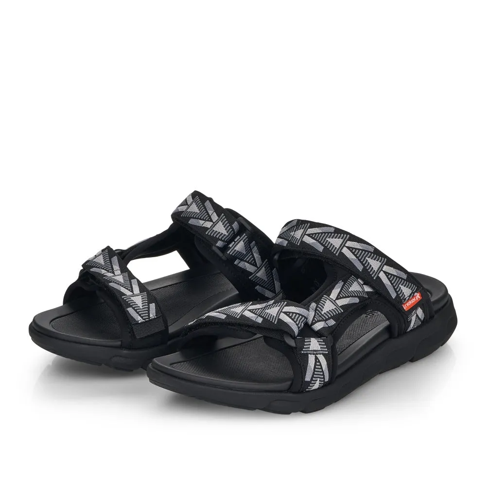 Rieker Chaussures 20801-00 Noir/Gris Sportif