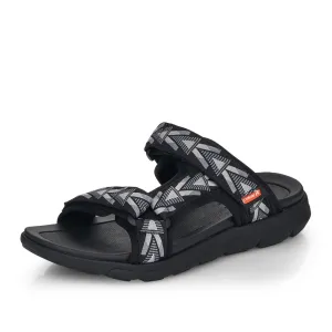 Rieker Chaussures 20801-00 Noir/Gris Sportif