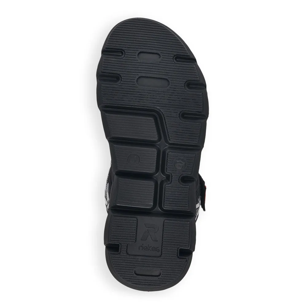 Rieker Chaussures 20801-00 Noir/Gris Sportif
