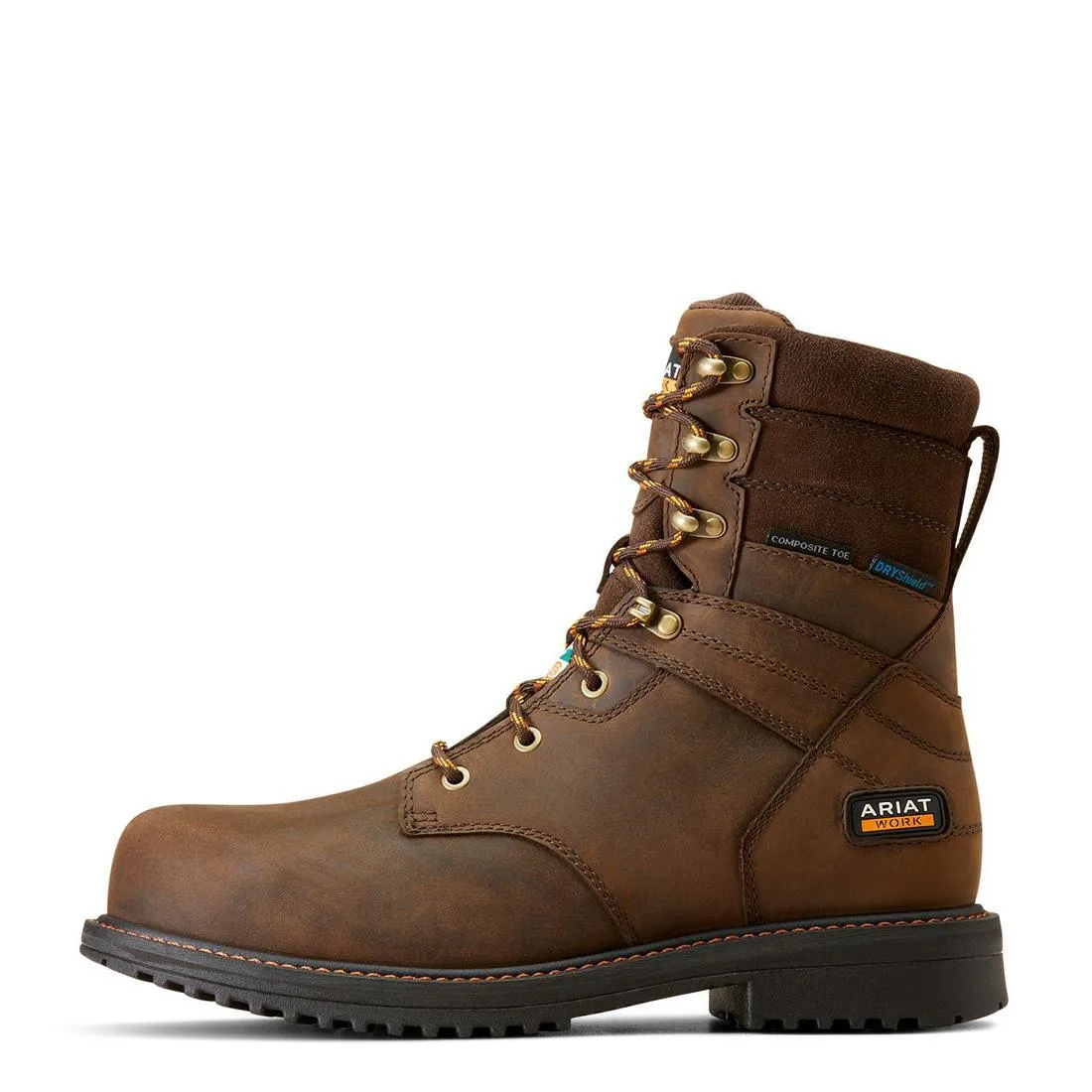 Botte de travail RigTEK 8 pouces à embout composite CSA imperméable couleur marron huilé vieilli