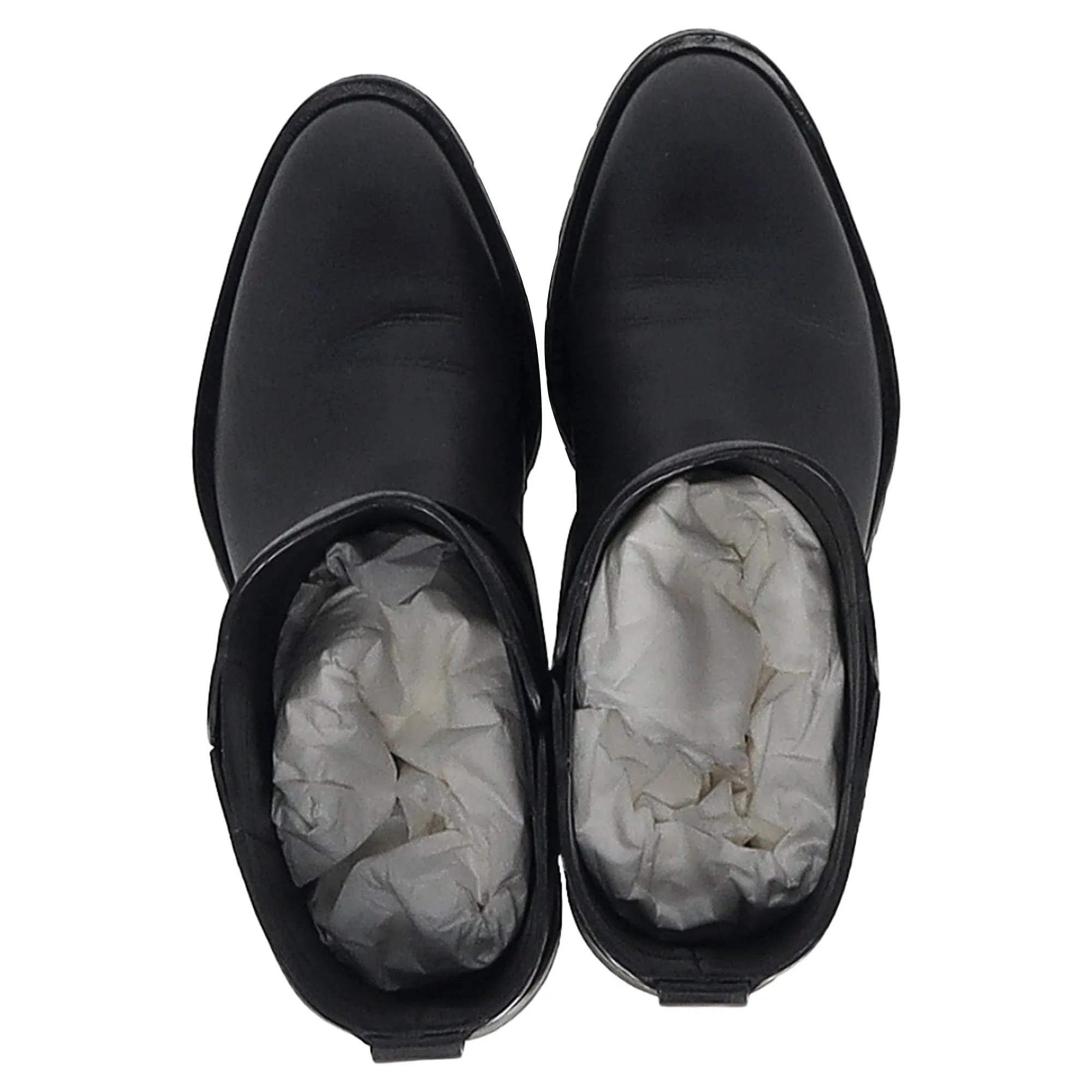 Bottes Biker à Boucle Roger Vivier en Cuir Noir