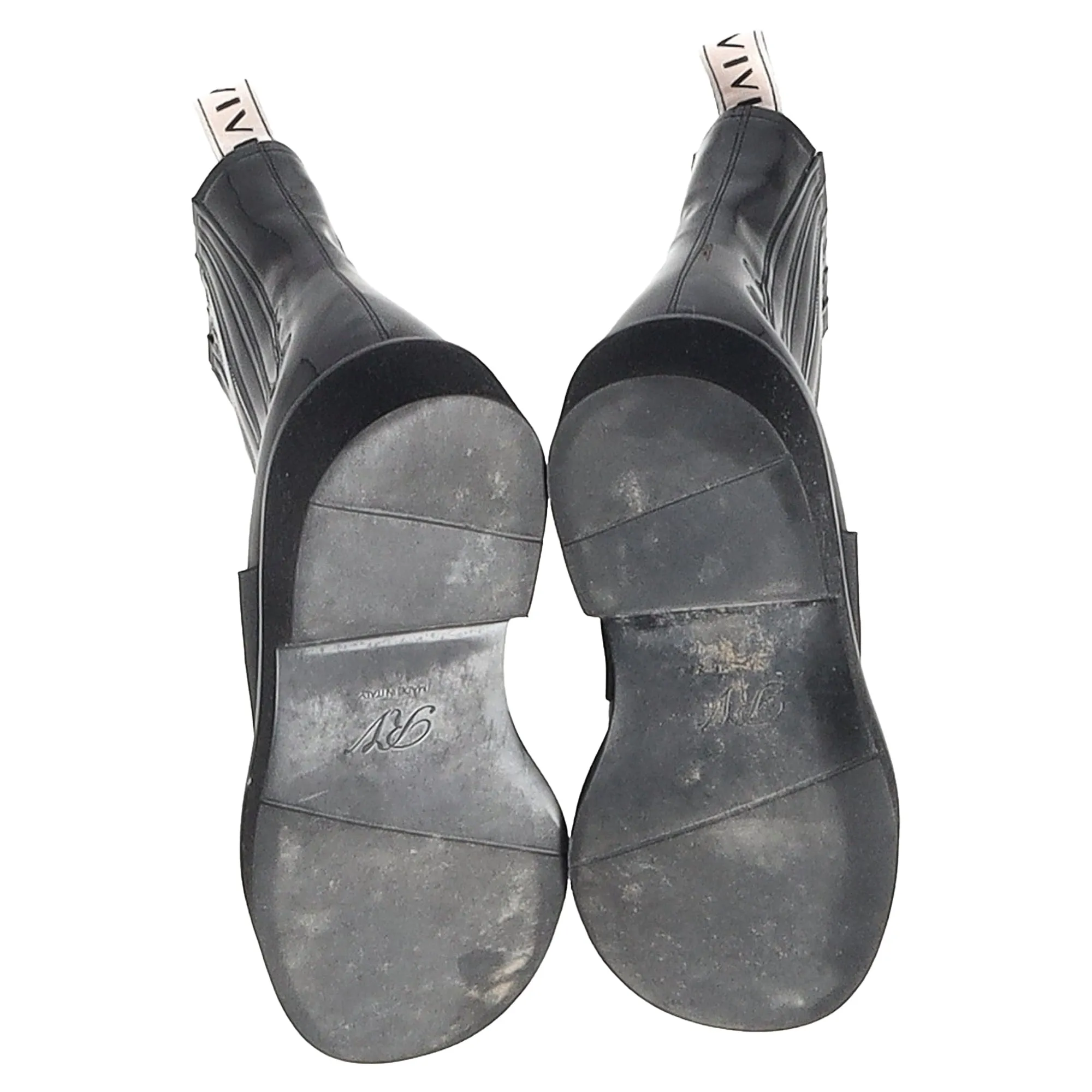 Roger Vivier Bottines Chelsea Viv Rangers en Cuir Verni Noir_Roger-Vivier