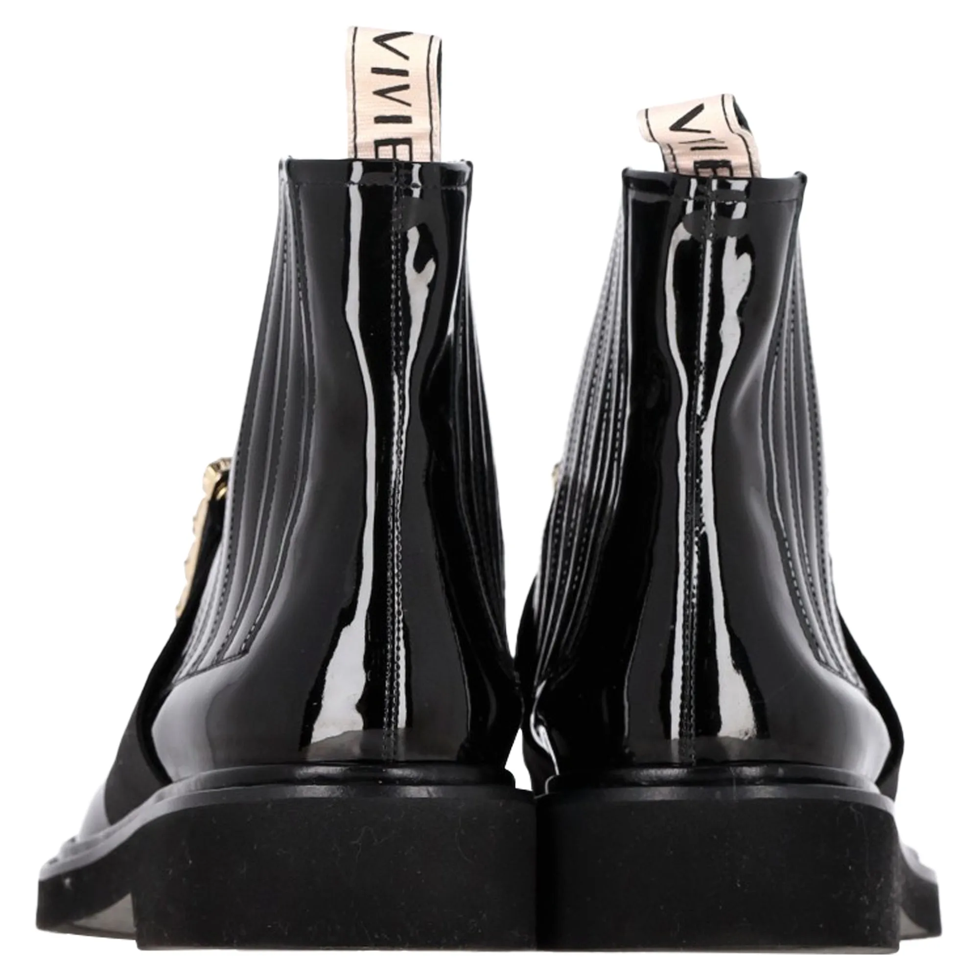 Roger Vivier Bottines Chelsea Viv Rangers en Cuir Verni Noir_Roger-Vivier