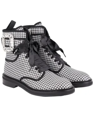 Roger Vivier Bottines Viv Rangers Strass en Cuir_Roger-Vivier