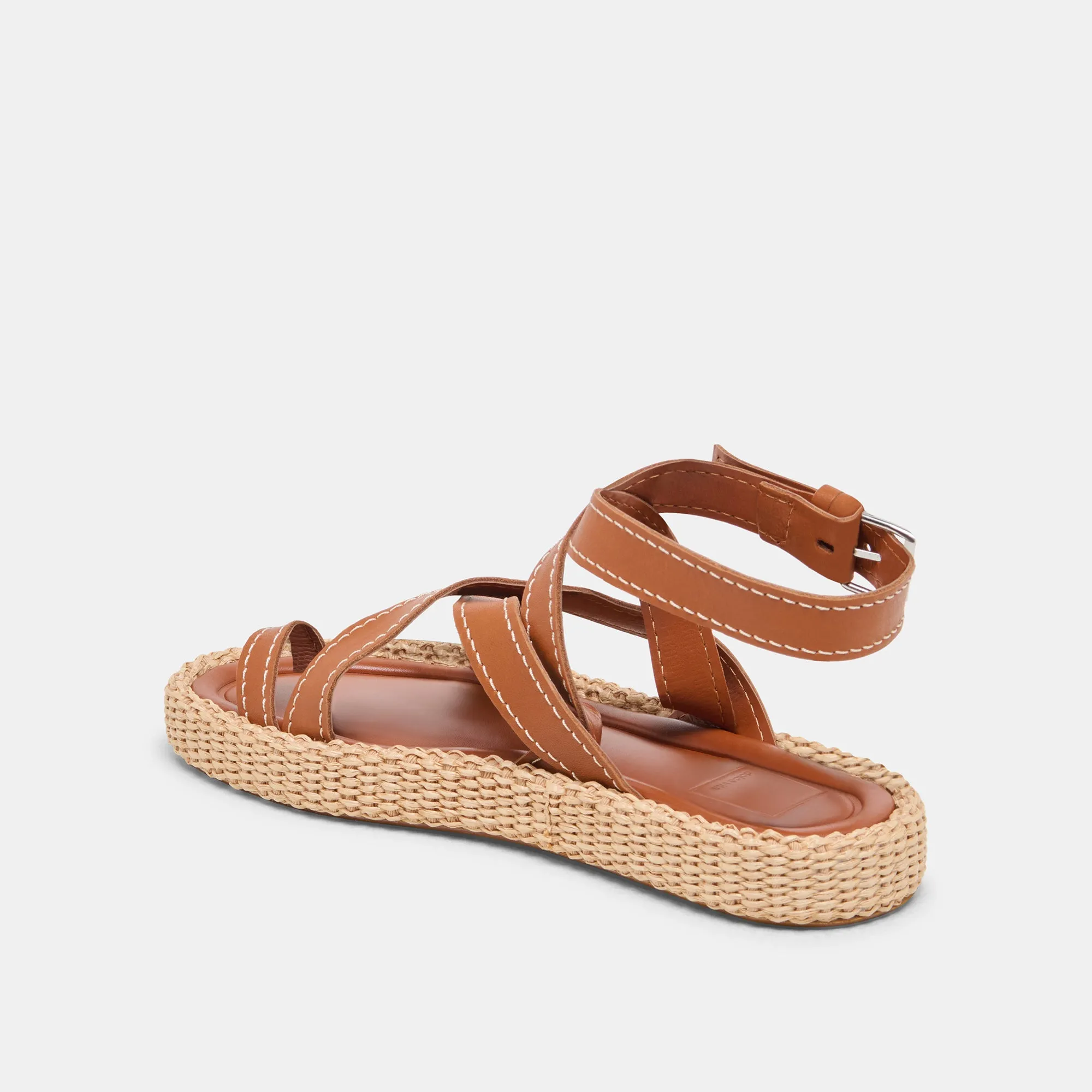 SANDALES ROXIE EN CUIR MARRON