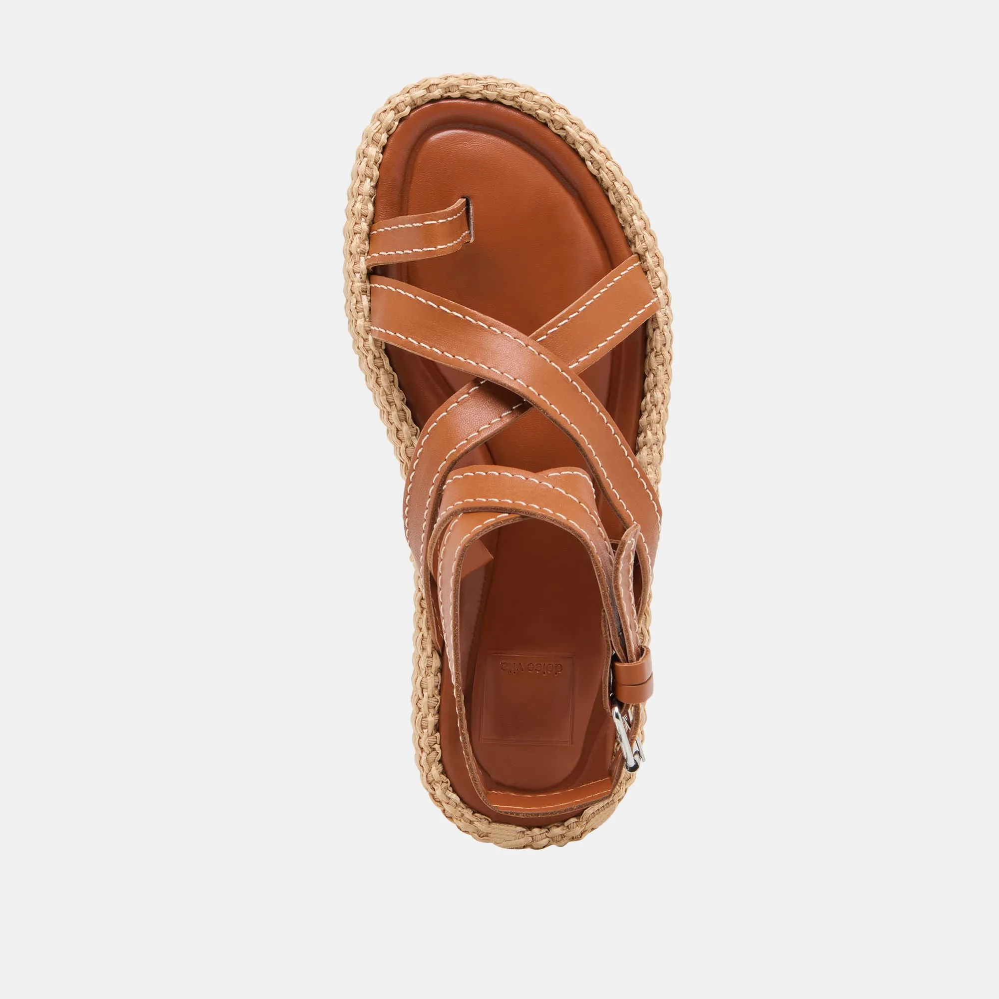 SANDALES ROXIE EN CUIR MARRON
