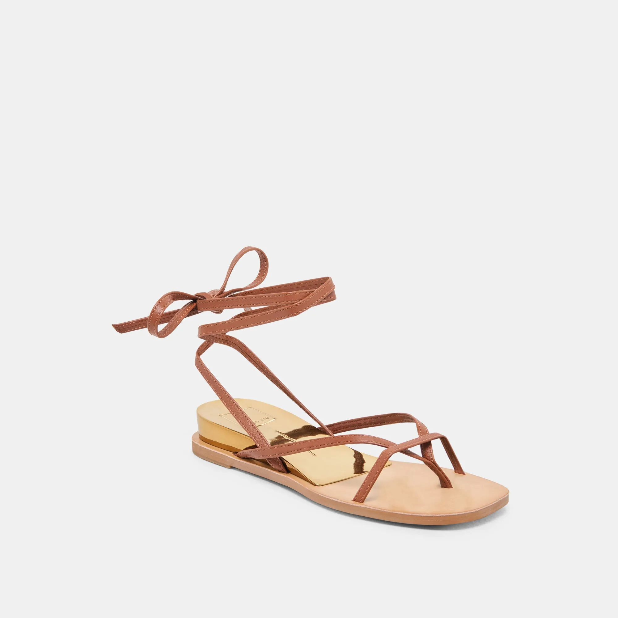 SANDALES RUDIE EN CUIR COGNAC