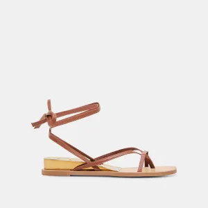 SANDALES RUDIE EN CUIR COGNAC