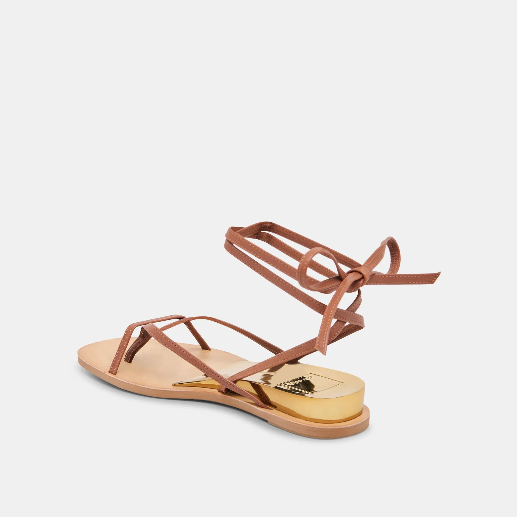SANDALES RUDIE EN CUIR COGNAC