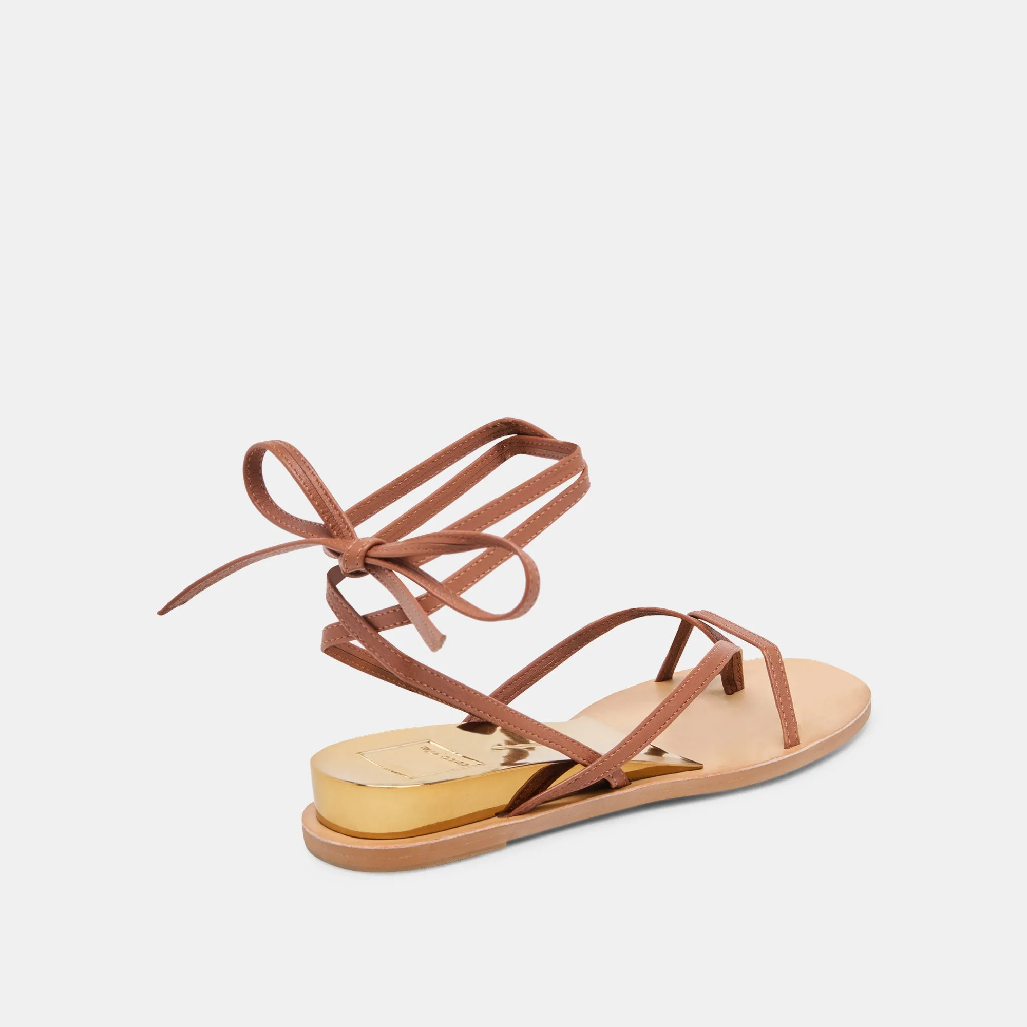 SANDALES RUDIE EN CUIR COGNAC