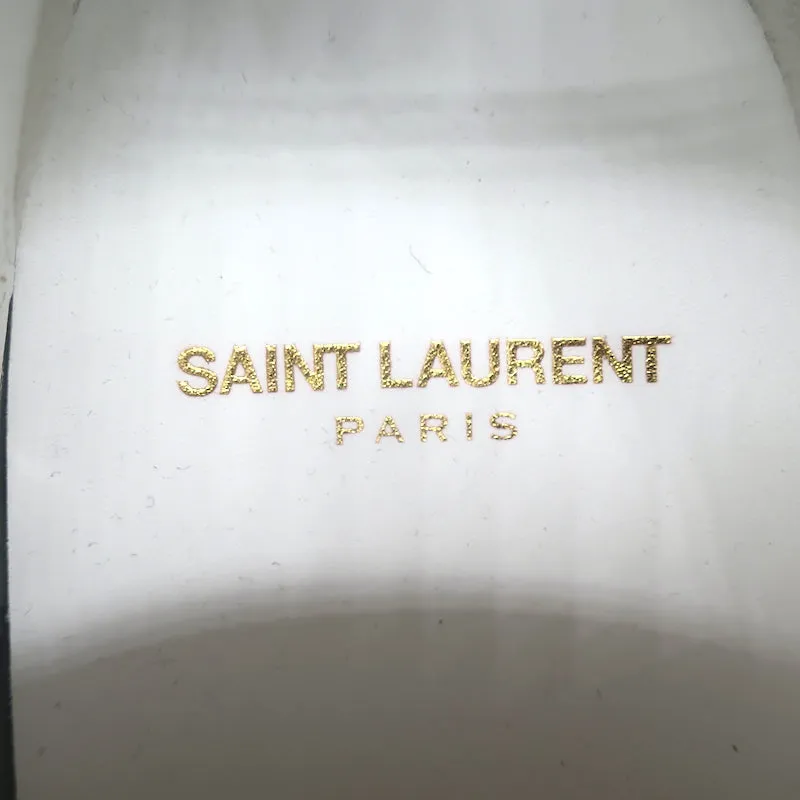Saint Laurent Court Classic SL/06 Sneakers Basses Brodées Blanc Taille 38 NEUF