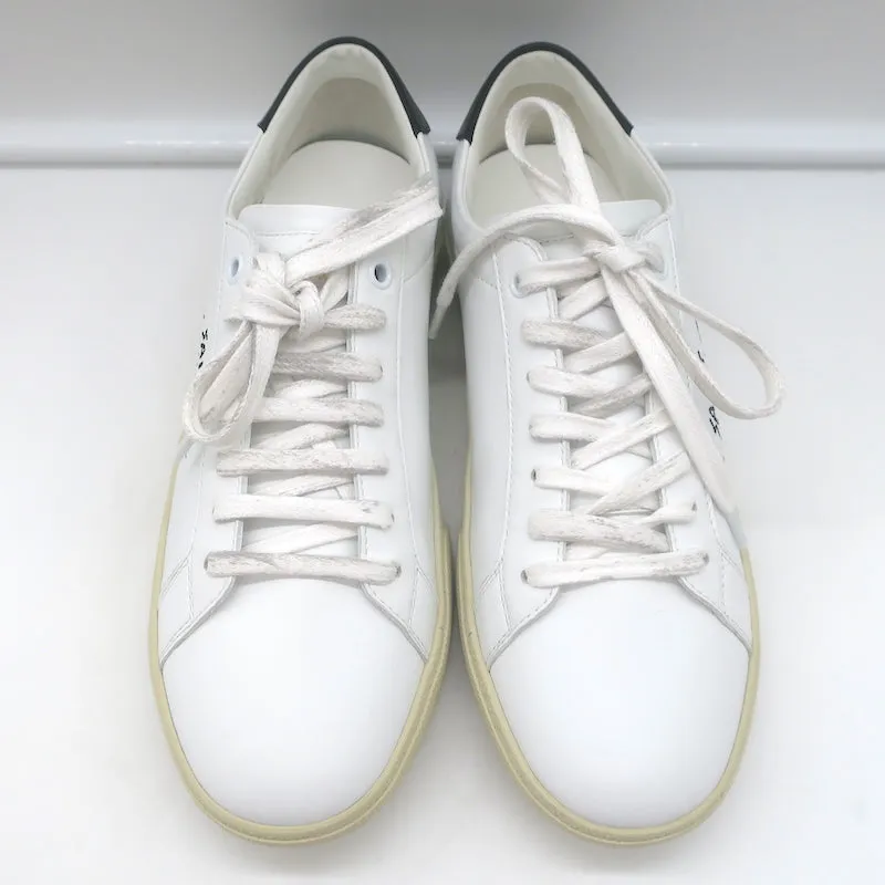 Saint Laurent Court Classic SL/06 Sneakers Basses Brodées Blanc Taille 38 NEUF