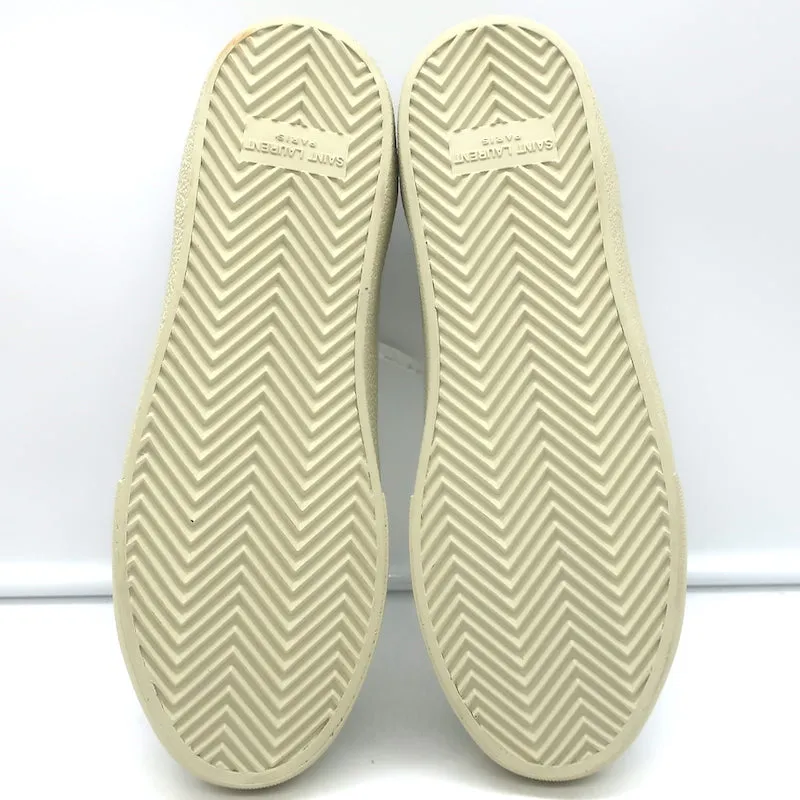Saint Laurent Court Classic SL/06 Sneakers Basses Brodées Blanc Taille 38 NEUF