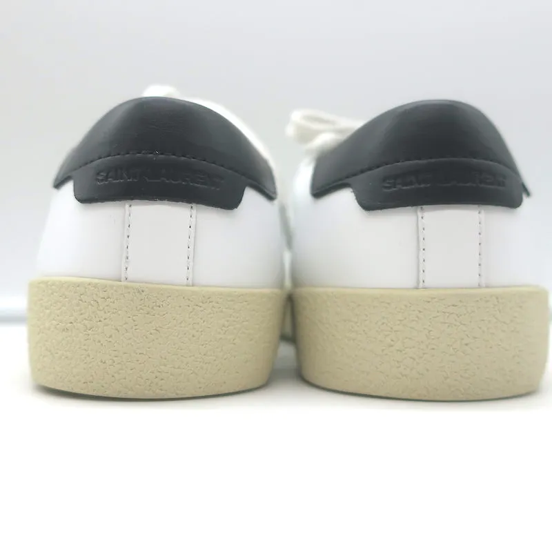 Saint Laurent Court Classic SL/06 Sneakers Basses Brodées Blanc Taille 38 NEUF
