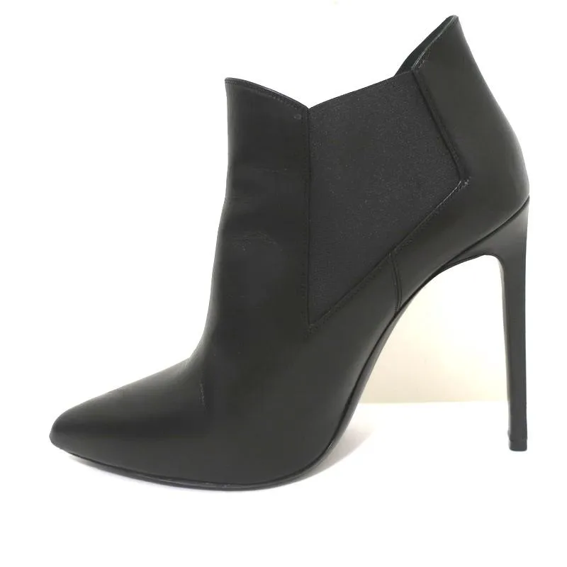 Bottes Chelsea Saint Laurent Paris en cuir noir taille 40.5 à bout pointu
