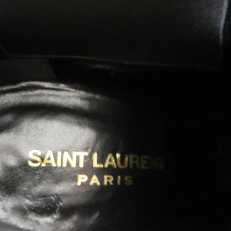 Bottes Chelsea Saint Laurent Paris en cuir noir taille 40.5 à bout pointu