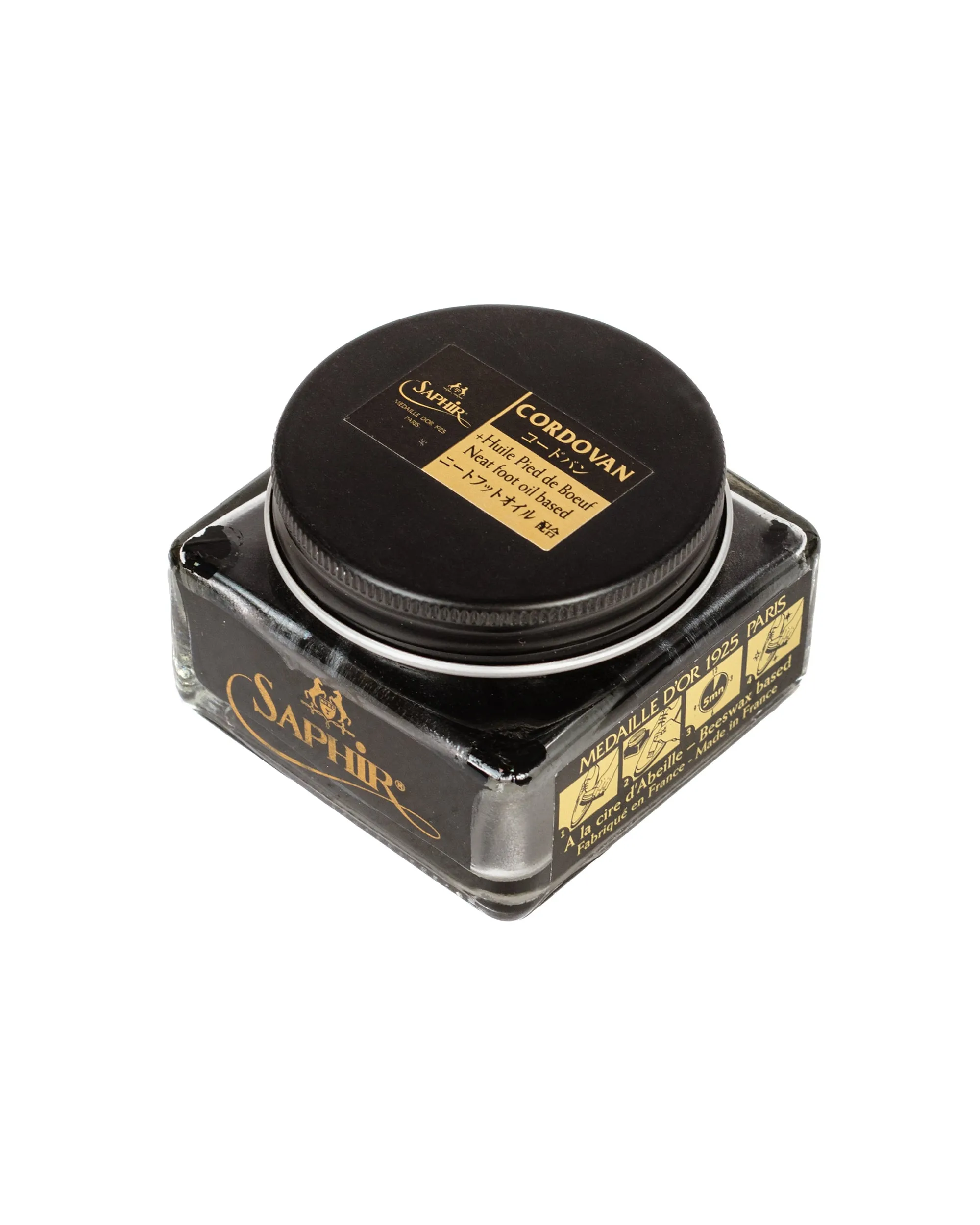 Saphir Médaille d'Or Crème Cordovan à cirer #01 Noir