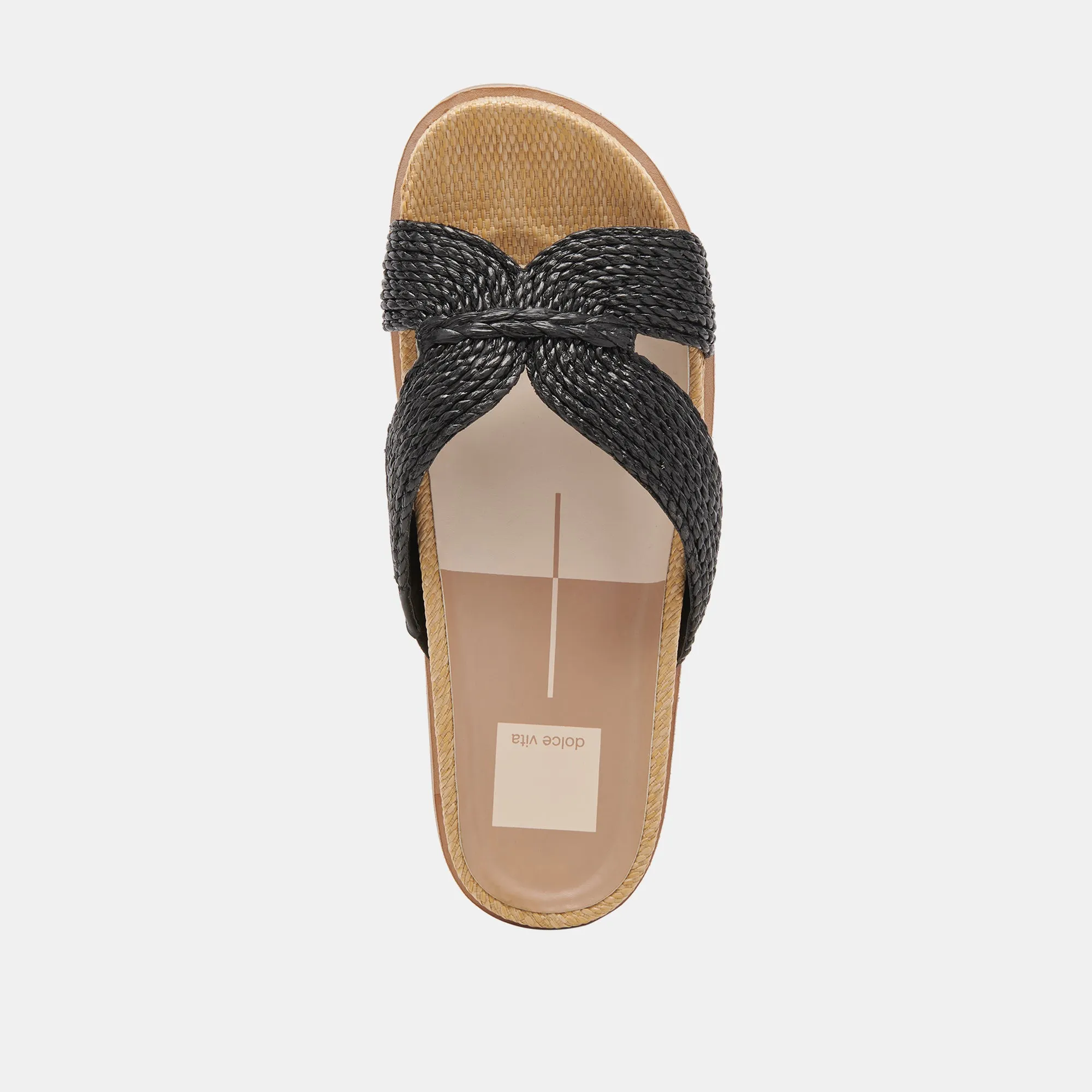 SELDA SANDALES LARGES ONYX RAFFIA