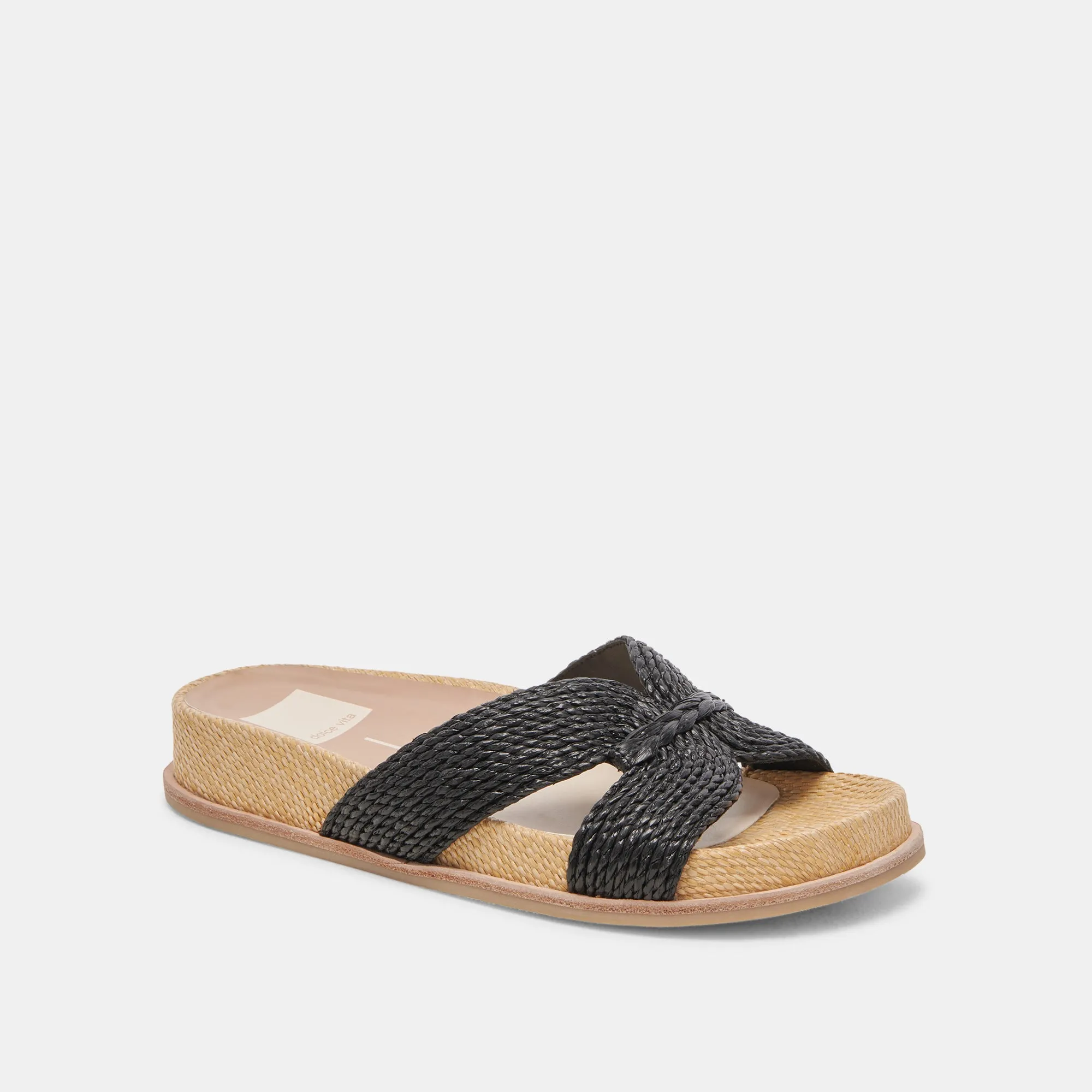 SELDA SANDALES LARGES ONYX RAFFIA