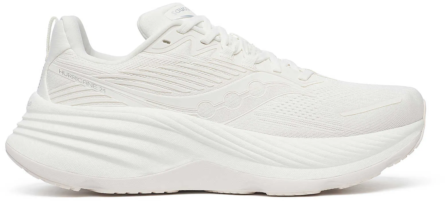 Chaussures de course Saucony Hurricane 24 pour hommes - Blanc