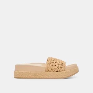 SANDALES SIDONA LT EN RAFFIA NATUREL