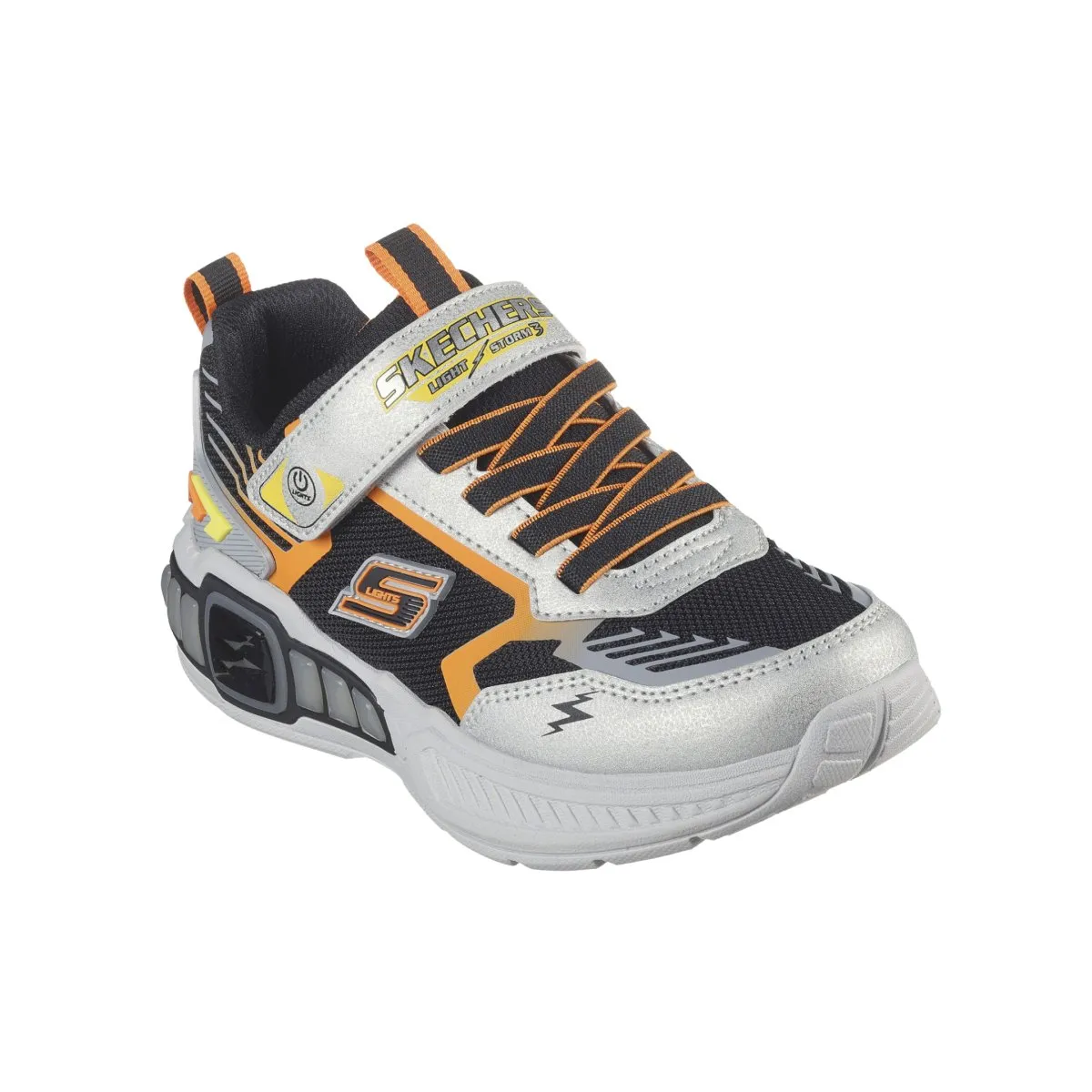 Skechers Garçon (Préscolaire) 400151LSLBK Light Storm 3.0 Argent/Noir