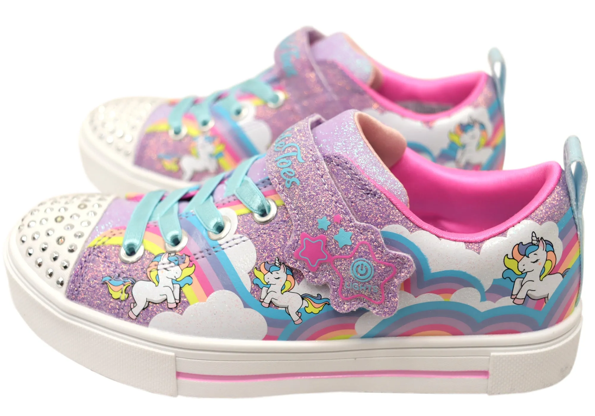 Skechers Filles Enfants Twinkle Toes Twinkle Sparks Chaussures Jumpin Clouds Chaussures Skechers