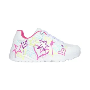 Skechers Fille (Préscolaire) 310391LWMN Street Uno Lite - Mon Drip Blanc/Multicolore