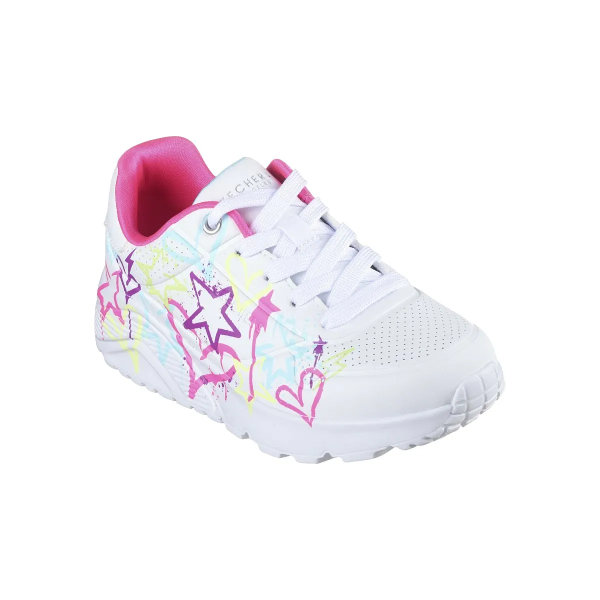Skechers Fille (Préscolaire) 310391LWMN Street Uno Lite - Mon Drip Blanc/Multicolore