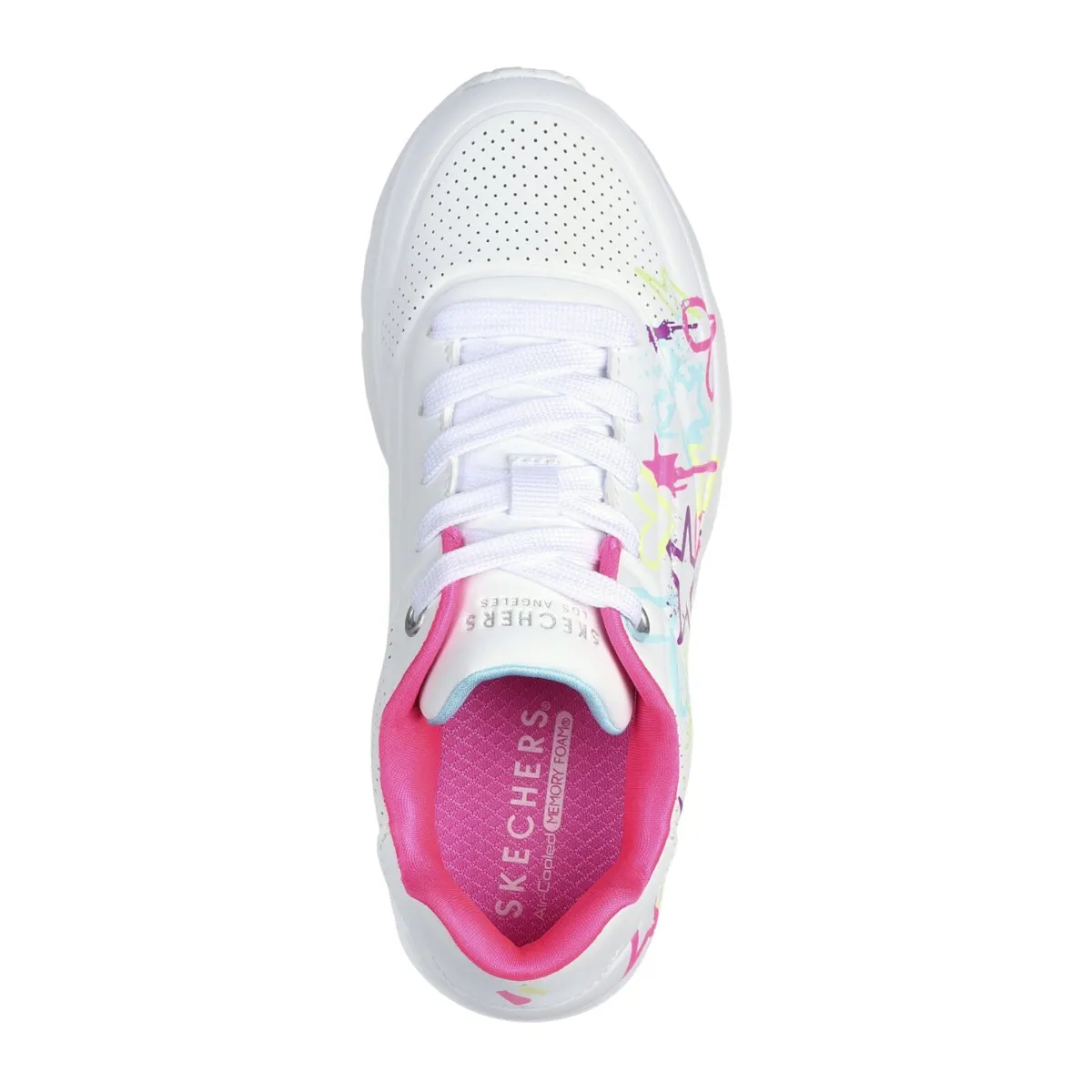 Skechers Fille (Préscolaire) 310391LWMN Street Uno Lite - Mon Drip Blanc/Multicolore