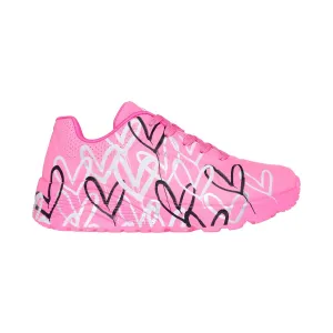 Skechers Fille (Préscolaire) 314067LHPMT Skechers x JGoldcrown : Uno Lite - Amour Métallisé Rose Vif/Multicolore