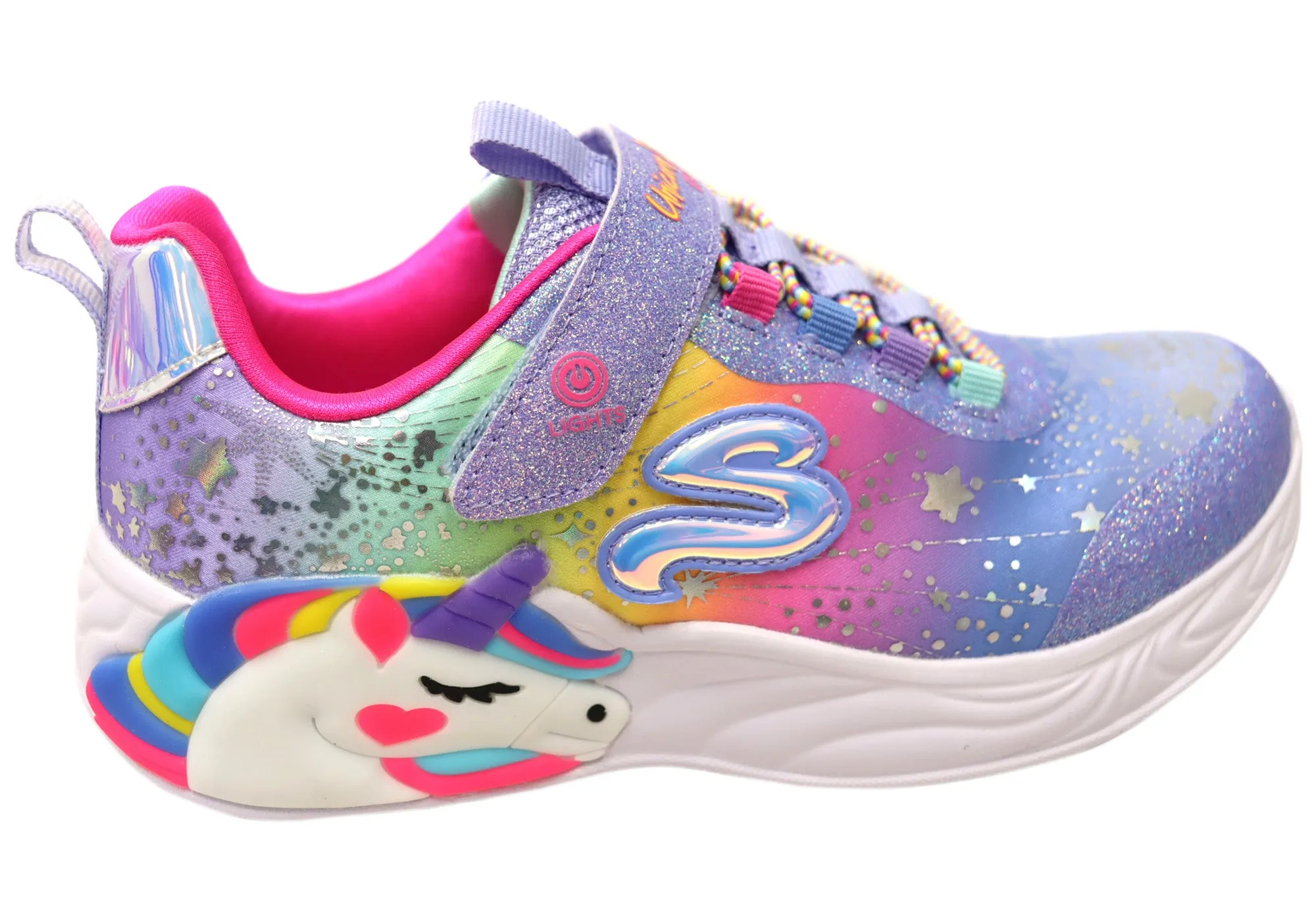 Skechers Kids Filles S Lights Chaussures à Lumières Rêves de Licorne Skechers