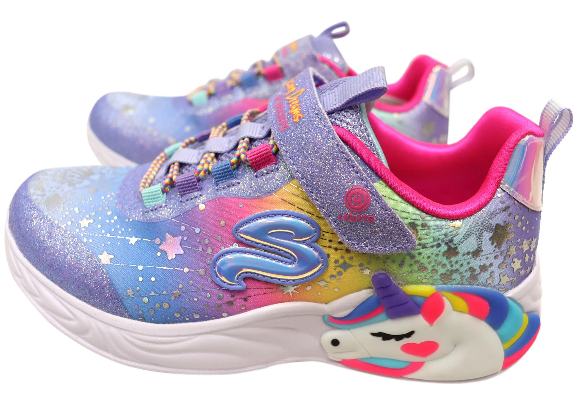 Skechers Kids Filles S Lights Chaussures à Lumières Rêves de Licorne Skechers