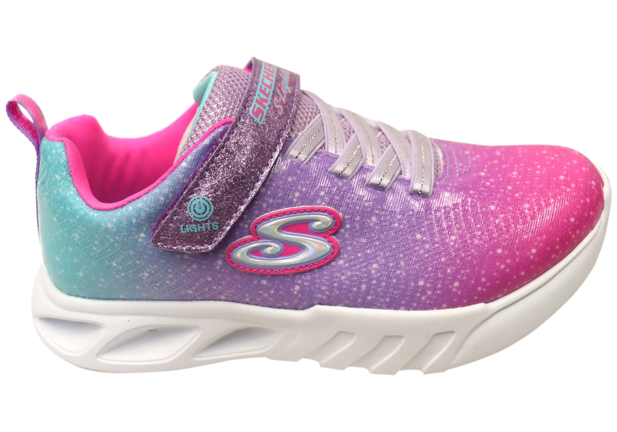 Skechers Kids S Lights Flicker Flash Ombre Dreamer Chaussures à Éclairage Skechers