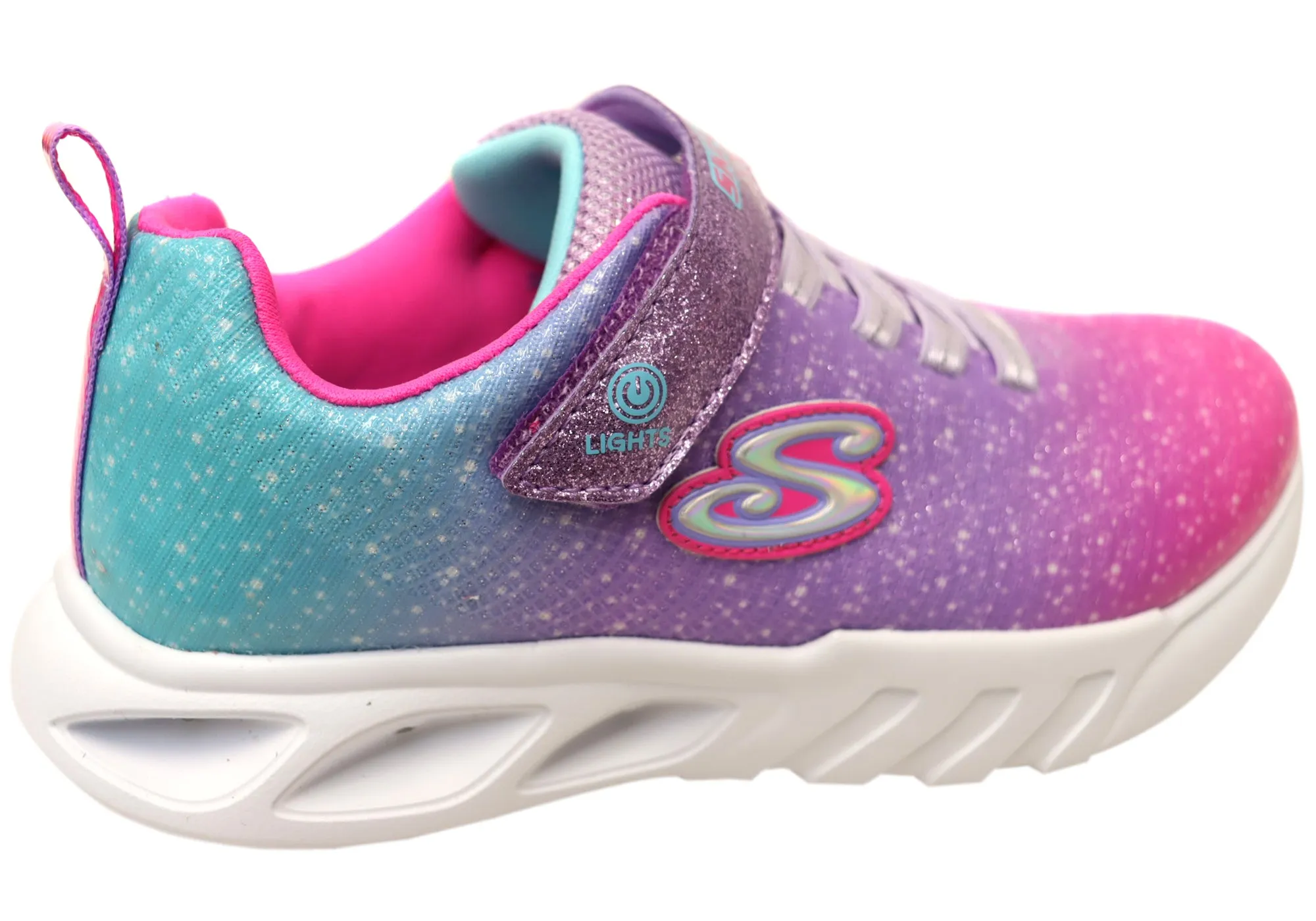 Skechers Kids S Lights Flicker Flash Ombre Dreamer Chaussures à Éclairage Skechers