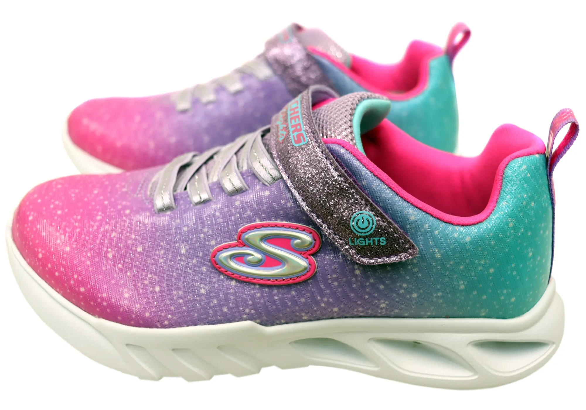 Skechers Kids S Lights Flicker Flash Ombre Dreamer Chaussures à Éclairage Skechers