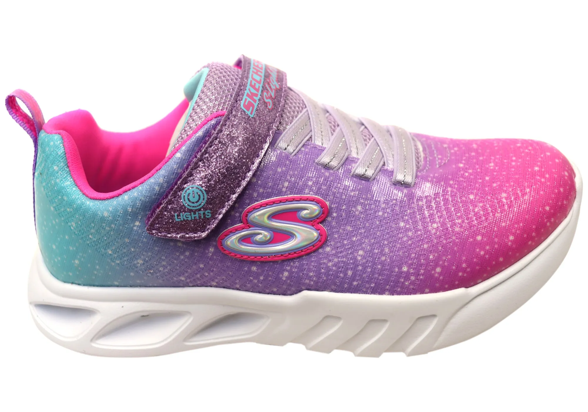 Skechers Kids S Lights Flicker Flash Ombre Dreamer Chaussures à Éclairage Skechers