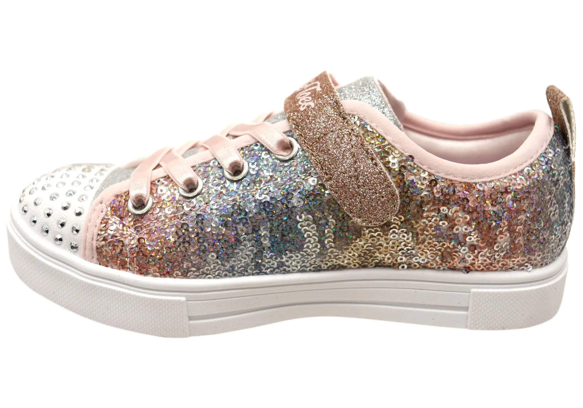 Skechers Kids S Lights Twinkle Sparks Chaussures à Paillettes avec Éclairage