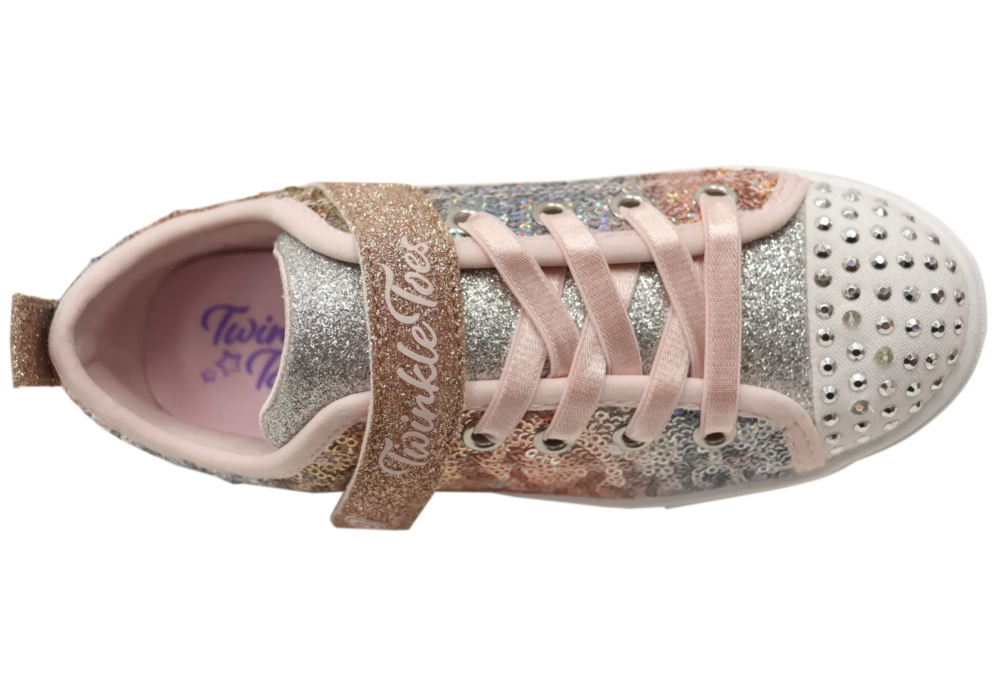 Skechers Kids S Lights Twinkle Sparks Chaussures à Paillettes avec Éclairage